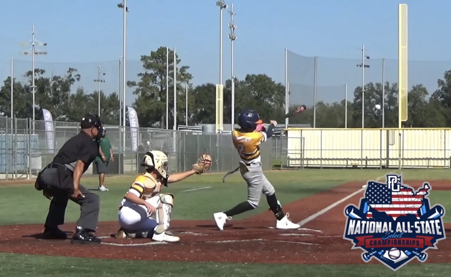 Brayden Palomino swinging at the Perfect Game National All-State Select Championships